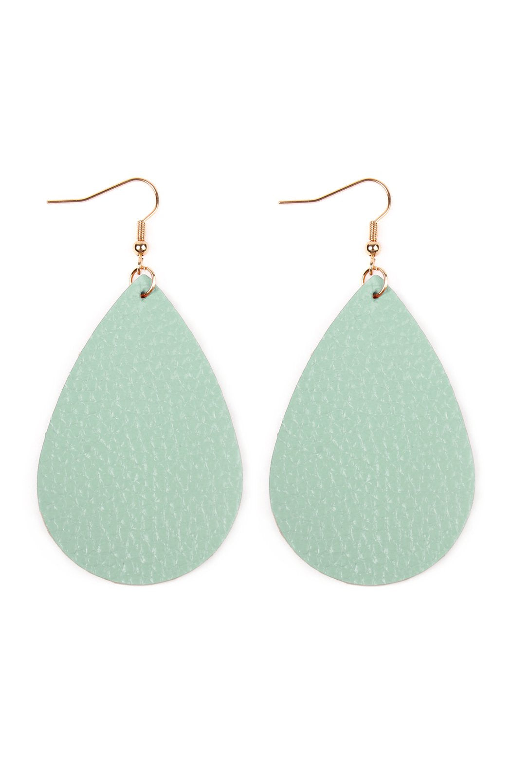 Teardrop Leather Earrings