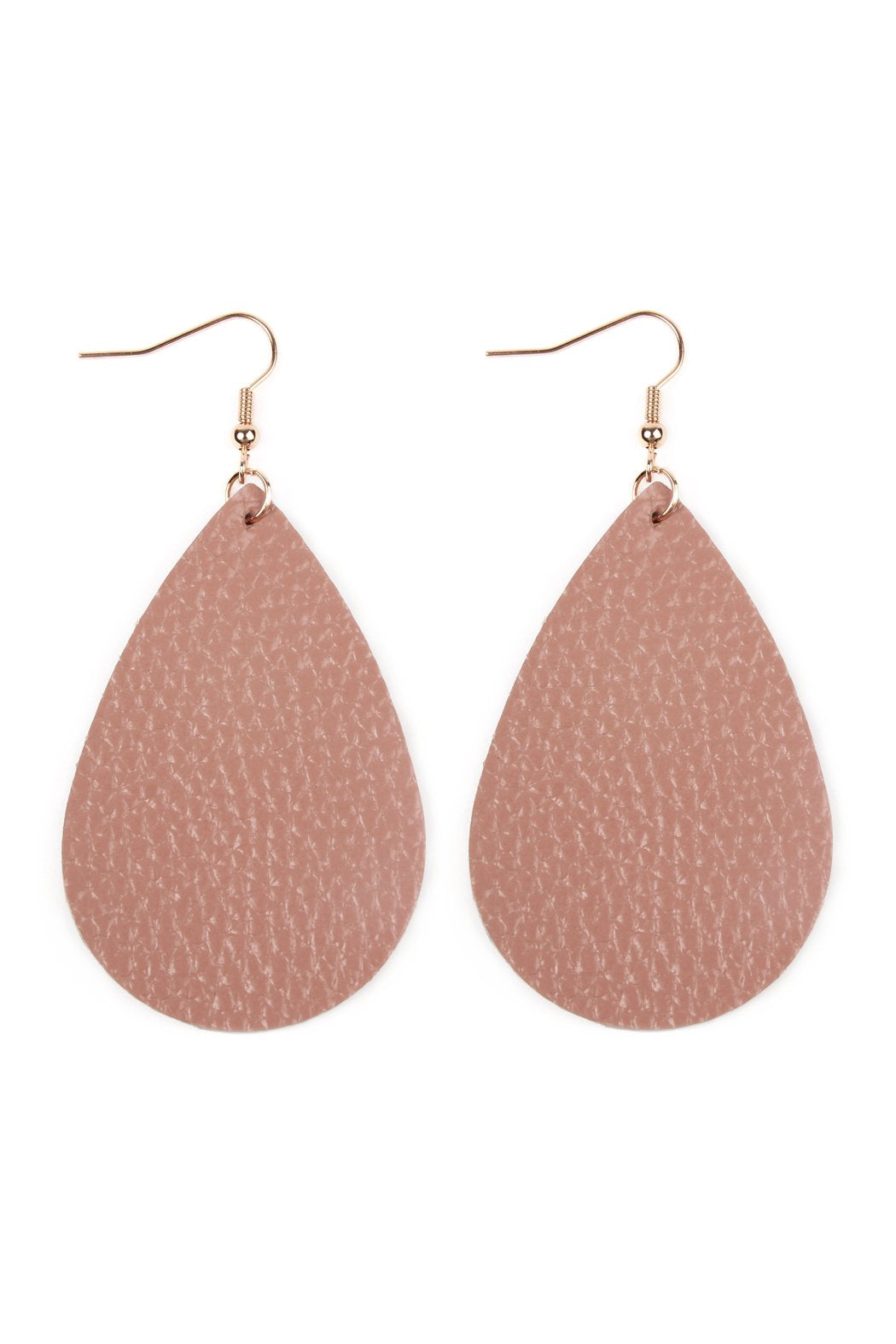 Teardrop Leather Earrings