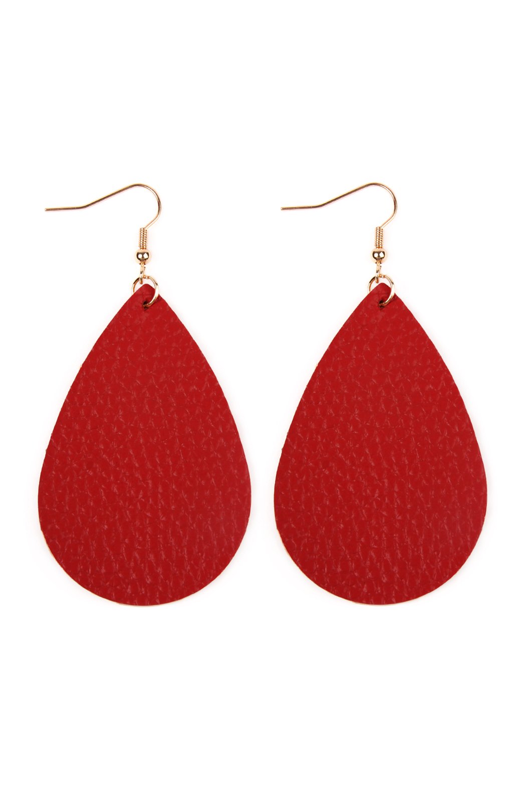 Teardrop Leather Earrings