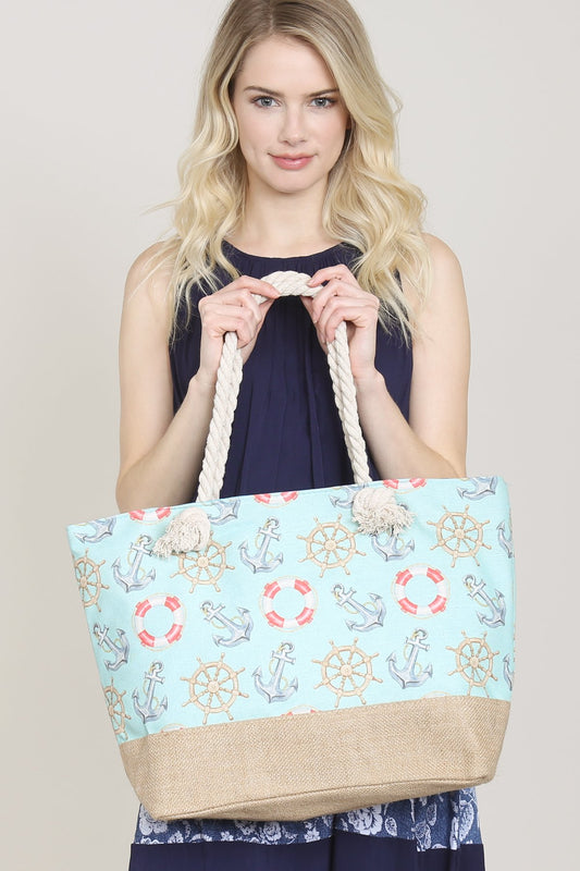 Fc0079 - Anchor Print Tote Bags